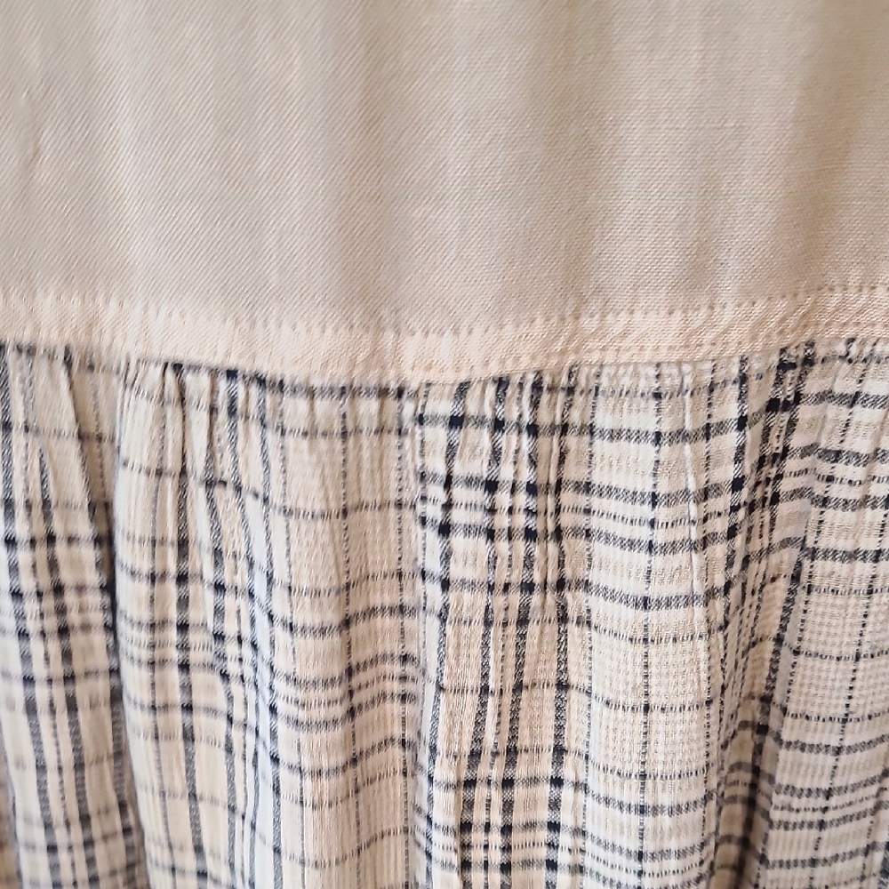 Nina Piccalino Vintage Sleeveless Tan Plaid Button Midi Dress - Picture 10 of 14